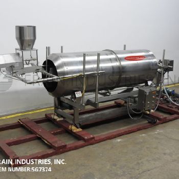 Spray Dynamic#SOFTFlight, Heat and Control, 38" diameter, Stainless Steel, continuous motion coating drum
