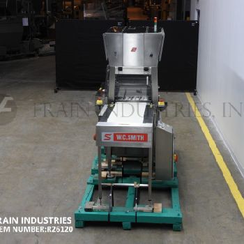 Savage/ WC Smith #521648, chocolate enrober, 16" wide x 48 long noephreme product in feed conveyor, PLC touch screen controls