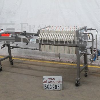 24"Lanco/ Parkson #4-4/8MF2913, plate & frame filter press, (19) 24 x 24 x 2 polypropylene plates