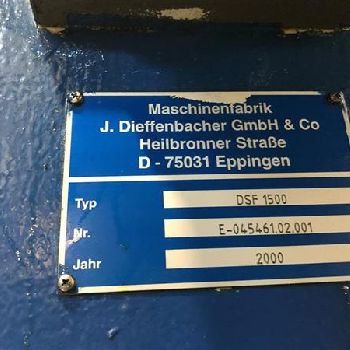1500 Ton,Dieffenbacher#DSF-1500, drawing, 31.5" stroke, 76 DL, 79 x 47 bed, Simatic panel, (2) Available