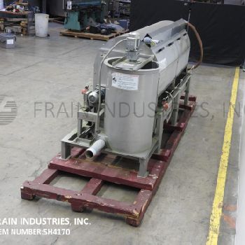 Parkson#RDT100, Stainless Steel rotary drum thickener, 25-100 GPM, 25" diameter x 40 deep (75 gallon) flocculation tank