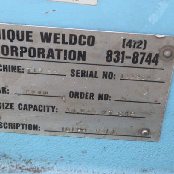 15 Ton,Unique#TIR30, rubber wheel tank turning rolls,30000 lb.,2 HP,2000,#70841