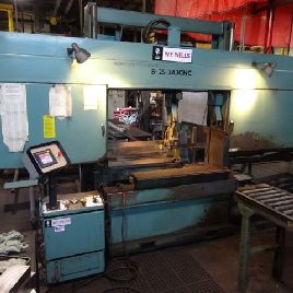 25 "x 40 Pozos # B-25-3A3CNC, sierra de cinta horizontal CNC, hoja de 26 'x 2 x .063, # 70721