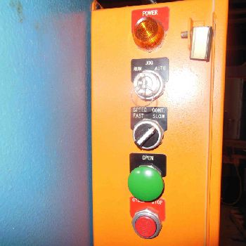 25 Ton,Neff, C-frame down acting hydraulic press, 6" str, 12 DL, 8 thr, open back frame, 1993, #7255