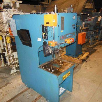25 Ton,Neff, C-frame down acting hydraulic press, 6" str, 12 DL, 8 thr, open back frame, 1993, #7255
