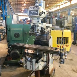 Kingston # KMT-5V, 10 "x 50 T-gleuftafel, PF, # 40 conisch, 2-assige DRO, hardways, 2000