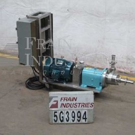 30 GPM @ 150 psi,Waukesha#SP4, 316 Stainless Steel, high shear, positive displacement pump, 2" OD threaded inlet/outlets