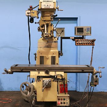 WillisMicrocut #1050, 10" x 50 table., 3 HP, V/S, R-8, Acu-Rite 2-Axis DRO, servo power knee & table., #159035