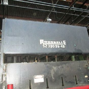 300 Ton,Rousselle#S2-300-96-48,6" str,17 SH,8 adj.,35 SPM,air clutch,6 bolsters