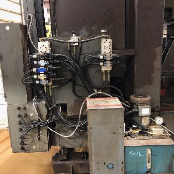 20" x 44Hem#WF140HM-DC, dual post,canted head,10 HP,laser light,VVP,2 blade,2002