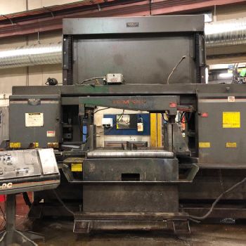 20" x 44Hem#WF140HM-DC, dual post,canted head,10 HP,laser light,VVP,2 blade,2002