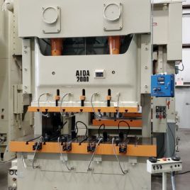 220 Ton,Aida#NC2-2000(2)E, 9.8" str,19.6 SH,new press control,new/never used,’17,#sr5549