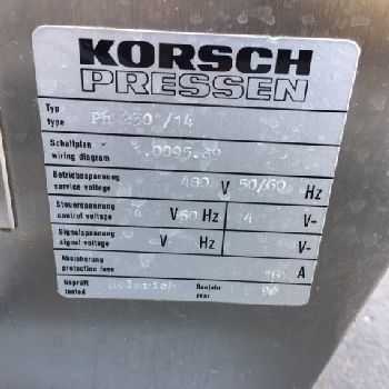 Korsch#PH230, tablet press, 14 station D-tooled, #2956-2