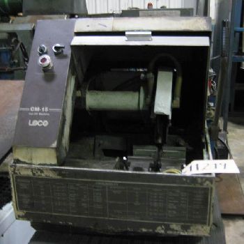 10"Leco#CM-15, cut-off saw, 3 HP, 2 vises, 1994
