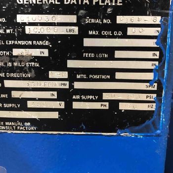 250 Ton,USI Clearing#S2-250-84-54, 12" str,30 SH,12 adj., 84 x 54 bed, 1984, #10798