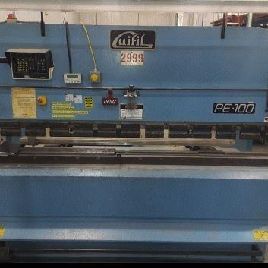 110 Ton, Guifil # PE30 / 100, upacting hyd press brake, Automec 1000 CNC BG control, 1989