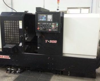 Amera-Seiki#T-308, Fanuc Oi-TB,12 station turret, 23" swing,10 chuck,2-1/2 bore, 2004