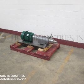 30 GPM @ 150 psi,Waukesha#SP4, Stainless Steel,hi-shear,positive displacement pump & emulsifier,2-1/2" OD/2 ID in/outlets(3 available)
