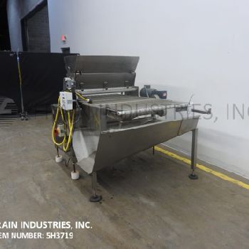 Stainless Steel rotary drum topper, with 41" wide x 21 long x 18 deep trough with breaker bar agitation