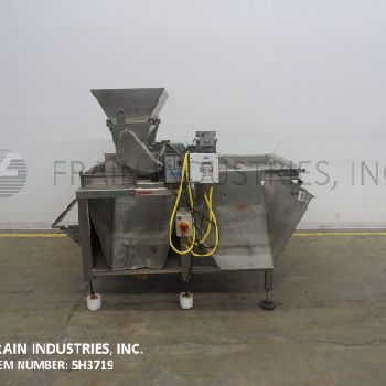 Stainless Steel rotary drum topper, with 41" wide x 21 long x 18 deep trough with breaker bar agitation