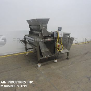 Stainless Steel rotary drum topper, with 41" wide x 21 long x 18 deep trough with breaker bar agitation