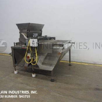 Stainless Steel rotary drum topper, with 41" wide x 21 long x 18 deep trough with breaker bar agitation