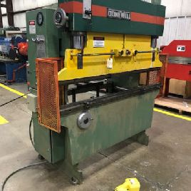 12 ga. x 6’Donewell#40-1600, hydraulic press brake,40 ton, 50" BH,4 stroke,20 FOMBG,#27864