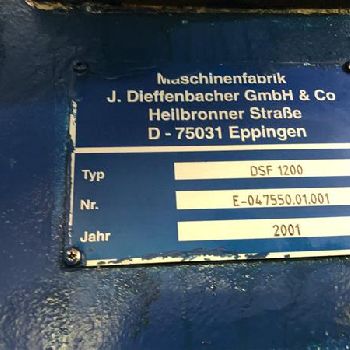 1200 Ton,Dieffenbacher#DSF, drawing, 31.5" stroke, 75 DL, 94 x 47 bed, Simatic Panel PC, (2) Available