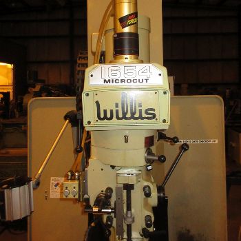 Willis#1654-MICROCUT, CNC vert bedmill,16" x 54 table,7.5 HP,Anilam 3300MK 3-Axis control,’01