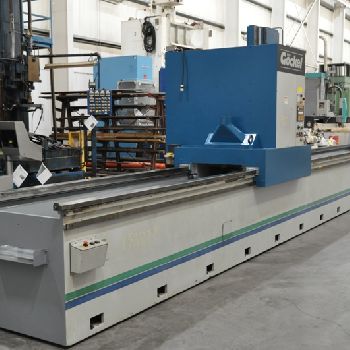 21.5" x 232.28Gockel#G80PL, long bed knife grinder w/2-working stations,’96,#18427