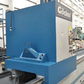 21.5" x 232.28Gockel#G80PL, long bed knife grinder w/2-working stations,’96,#18427