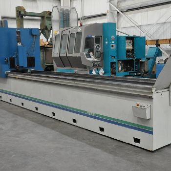 21.5" x 232.28Gockel#G80PL, long bed knife grinder w/2-working stations,’96,#18427
