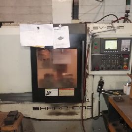 Sharp # SV-2412, Fanuc 0i, 28x12 ", 24 X, 12 Y, 17 Z, 8k RPM, CT40,10 ATC, RJH, R / T, QC, '06