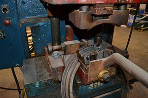 40 Ton,Rousselle#40H, adjustable bed horn press, 12" x 26 bed, 6 stroke, 45 SPM