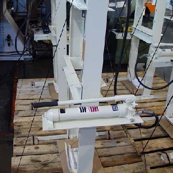 10 Ton,Ram-Pac#HPH-101, H-frame hydraulic press,7-1/4" x 22 BA,18-1/2 B/T uprights,new