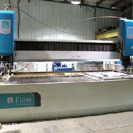 Flow#M4C-4020Dual, 1400" /min. traverse range,156 x 78 table,hyperjet,excellent,2012