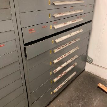 Stanley Vidmar, extra wide tool cabinet, 9 drawer, #11025