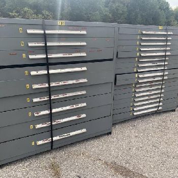 Stanley Vidmar, extra wide tool cabinet, 9 drawer, #11025