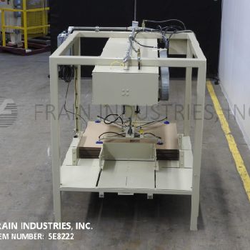 Chantland#SLIPSHEET, slip sheet feeder off Chantland palletizer with rotating pnuematic (4) suction cup pic-n-place