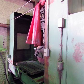 18"Savage#WJS-20, wet type abrasive cut-off saw, 18 blade diameter, 1600 RPM spindle speed, 30 HP, 36 x 24 table, #18884