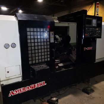Amera-Seiki#T-308, CNC lathe, 23.6" swing, 3-jaw 8 chuck, 2.04 bar, 2004