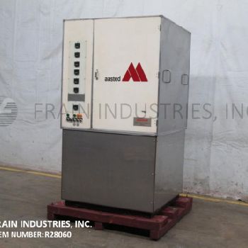 Aasted#DWM3000, 14 plate chocolate tempering system, 3000 kg (6600 lb)/hr., 6 bar pressure, water jacketed plates