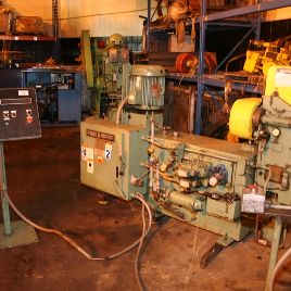 1"Pines#5T, vertical hyd tube bender,20 HP,pedestal mounted,cooling system,1986
