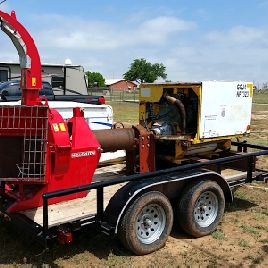 Wallenstein#BX92S-RED, used modified chipper, chipping unit has approximately 15 hours of use, new blades