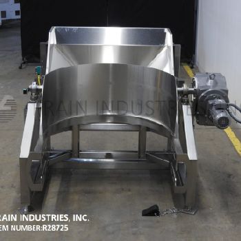 Loos#978-002, Stainless Steel wagon dumper, 53" diameter tote frame w/48 discharge height, 2 HP