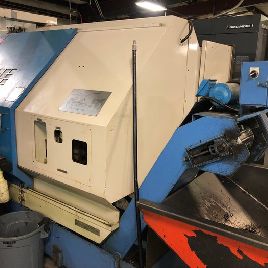 Ikegai#TU-30LB, lathe,Fanuc CNC,air chuck on front & back w/7" hole,tailstock,chip conv