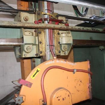 26"W.J. Savage#WJS-20, abrasive automatic cut off saw,wet type,1300 RPM,moveable t-slot table,enclosure,#11085