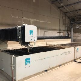 Flow#I6024, waterjet, dual 6’ x 24’ work envelope, 60000 psi, 50i-S II ESL intensifier pump, 2006