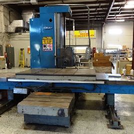 4"Nomura#B-100-SP, horiz boring mill,outrigger ruway table supports,power draw bar, power rapid traverse, 15 HP, #27669