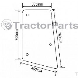 Right Glass (Openable) - John Deere 5000, 5M, 5R, 6003, M6, 6RC series